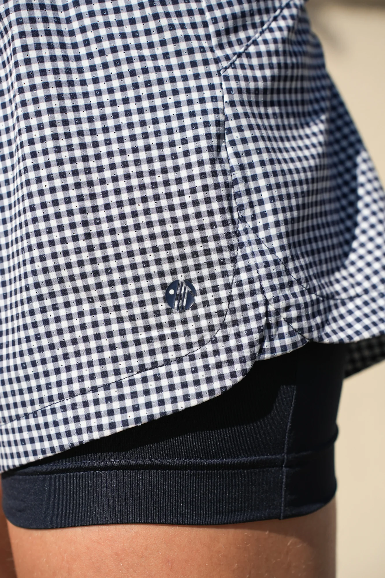 Airlite Performance Shorts - Deep Navy Gingham - Image 6