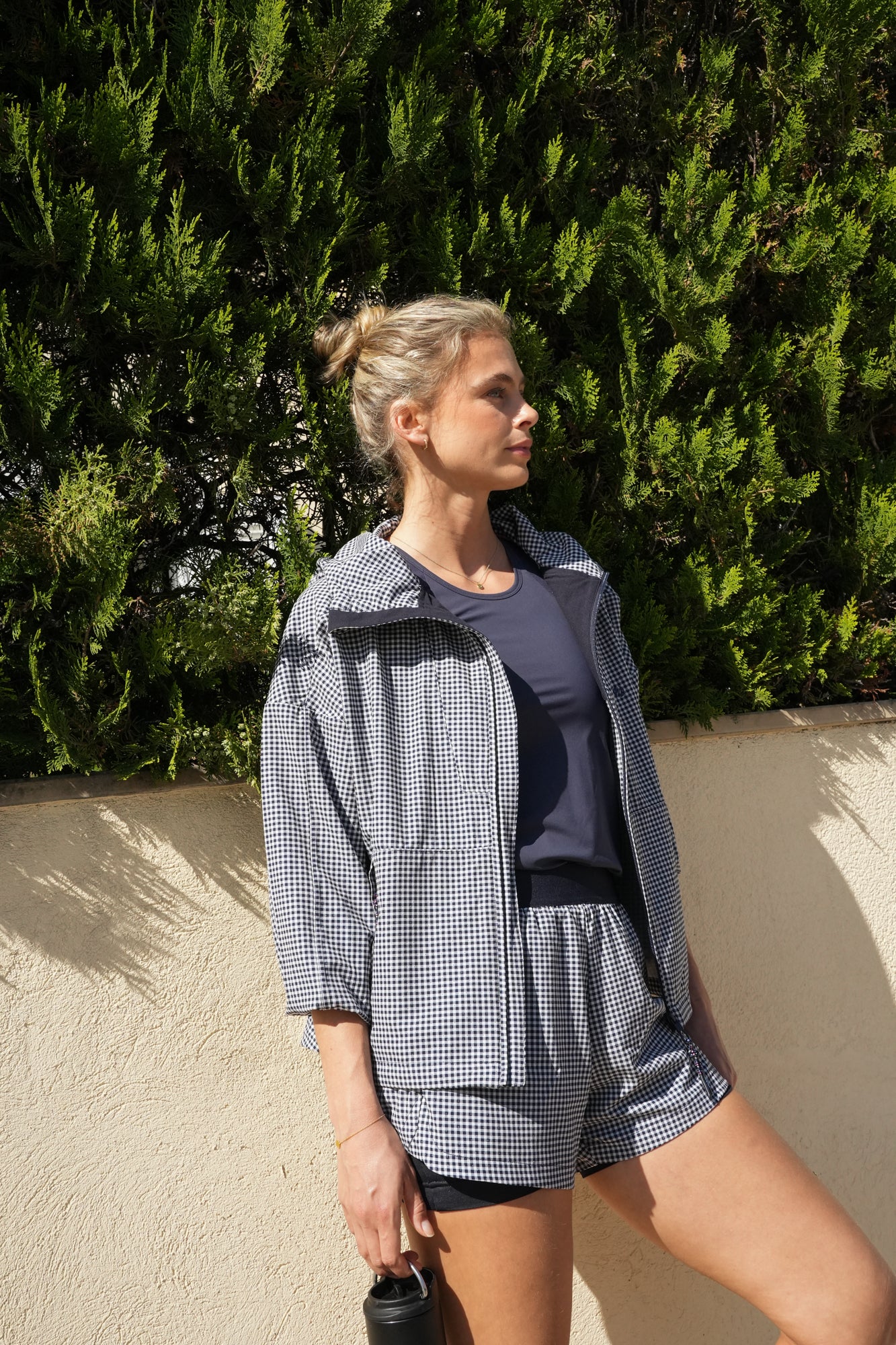 Airlite Windbreaker Jacket - Deep Navy Gingham - Image 10