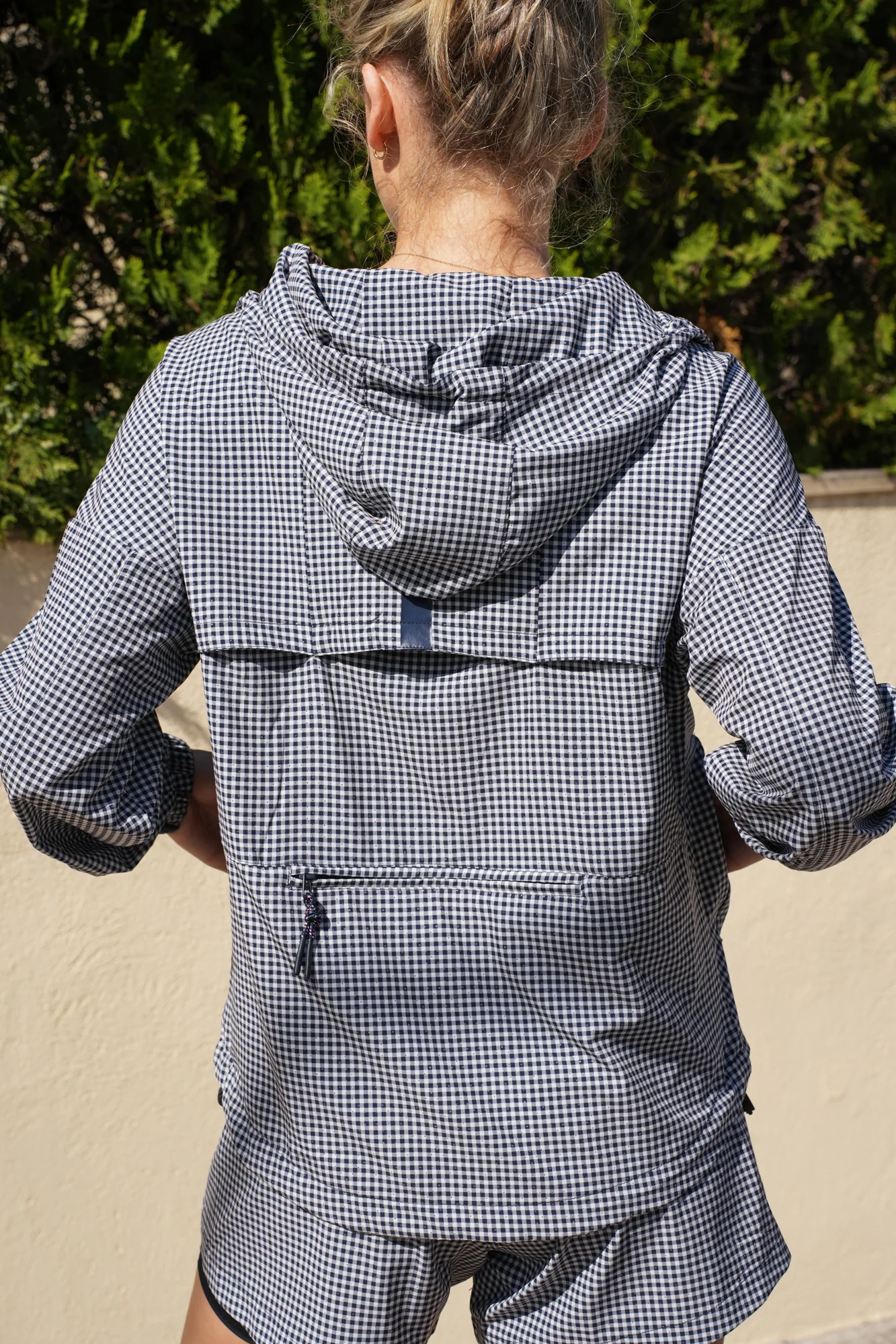 Airlite Windbreaker Jacket - Deep Navy Gingham - Image 12