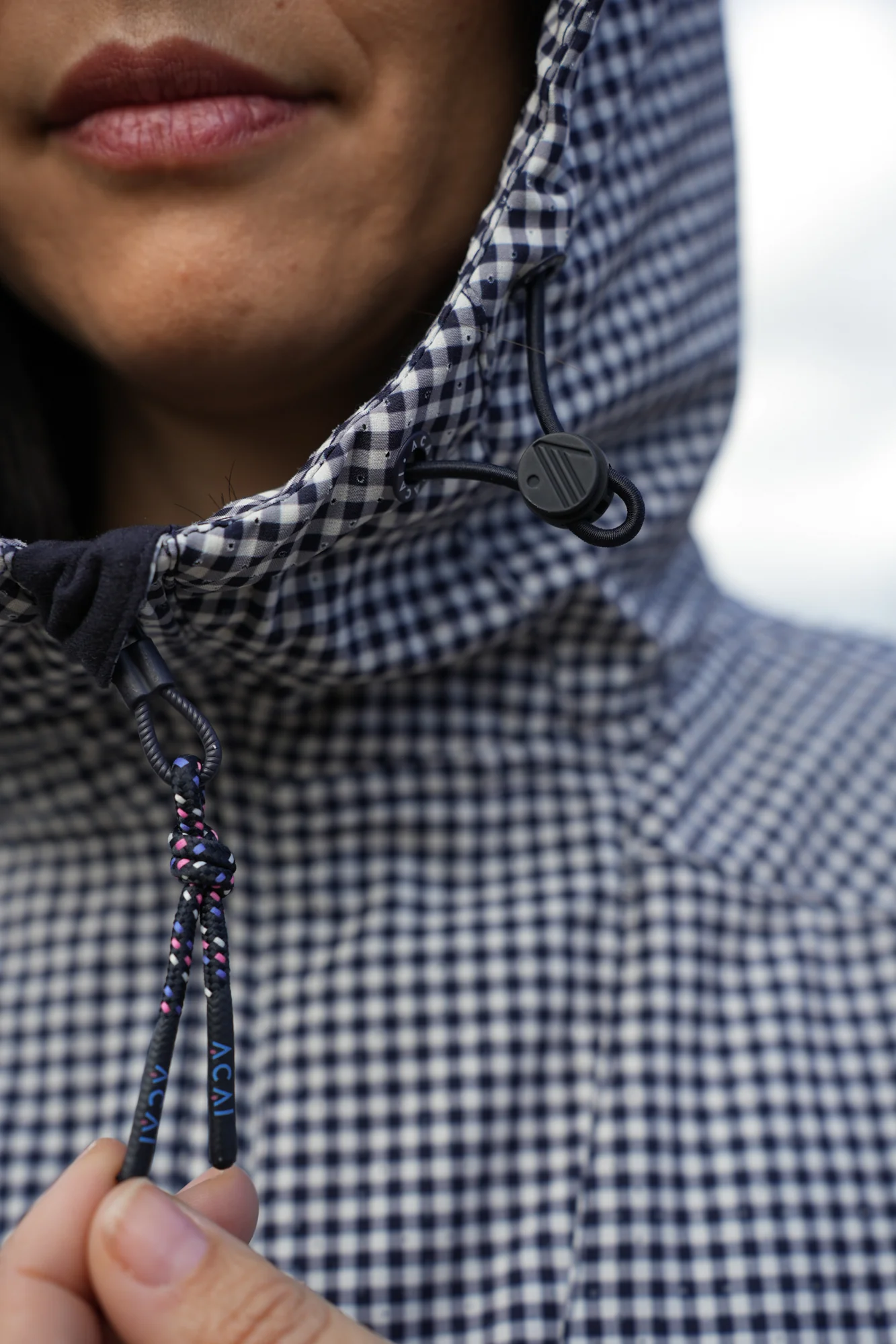 Airlite Windbreaker Jacket - Deep Navy Gingham - Image 8
