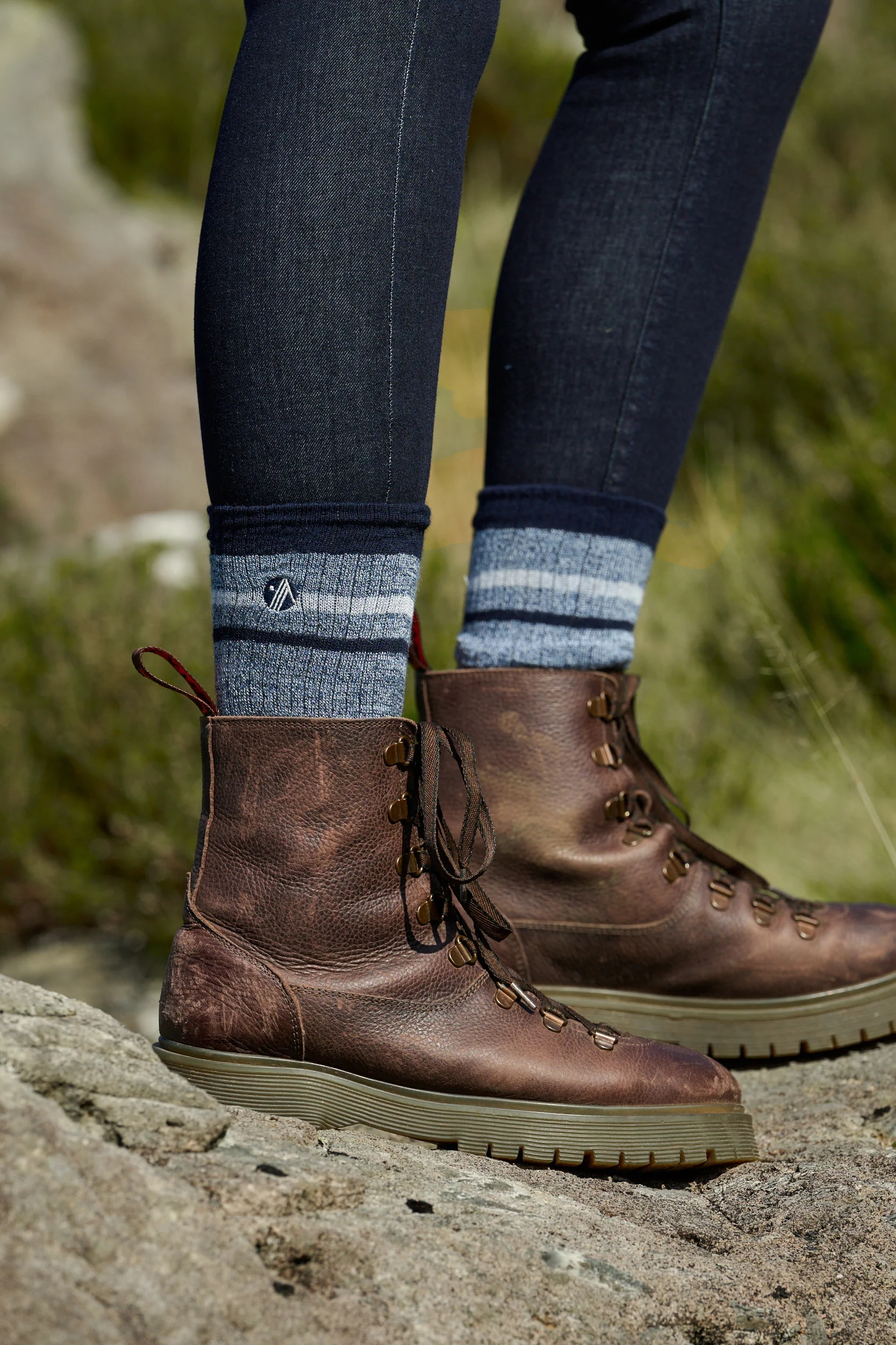 Bamboo Hiking Socks - Twilight Blue