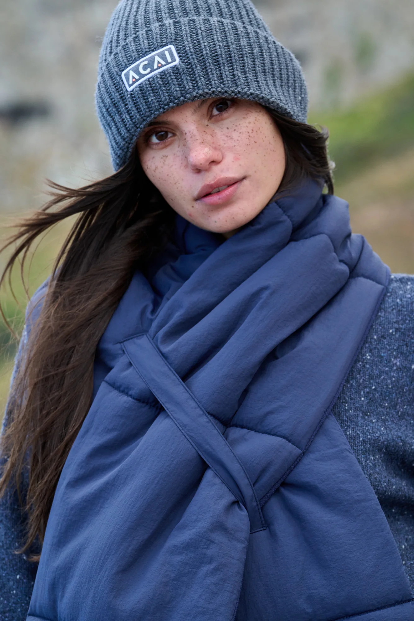Cloud Wrap Scarf - Deep Navy - Image 3