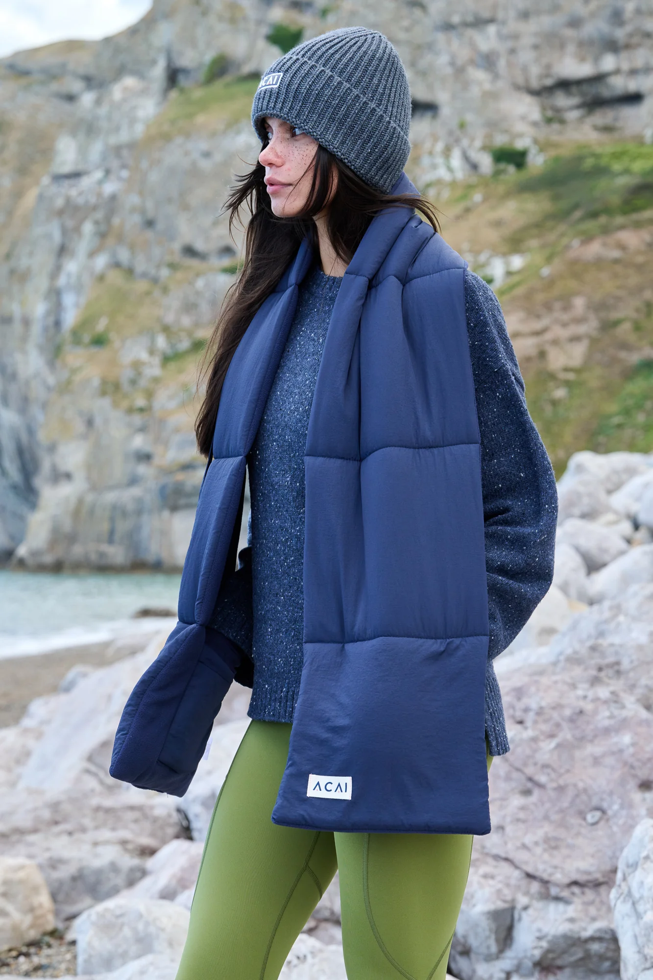 Cloud Wrap Scarf - Deep Navy - Image 4