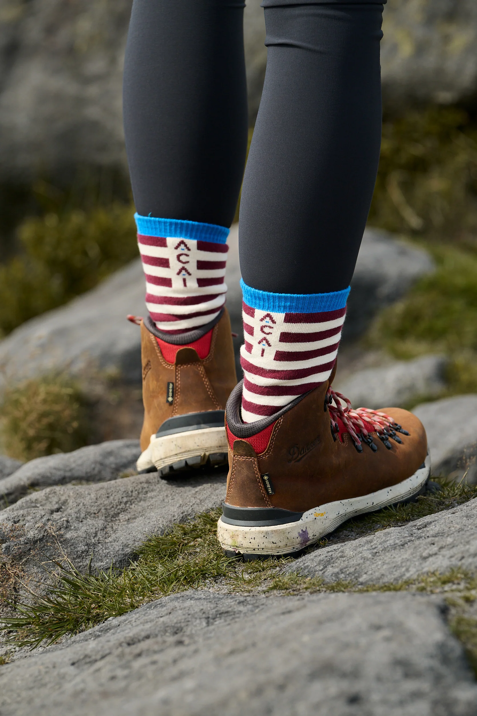 Cloudwalk Socks - Cabernet Stripe - Image 4