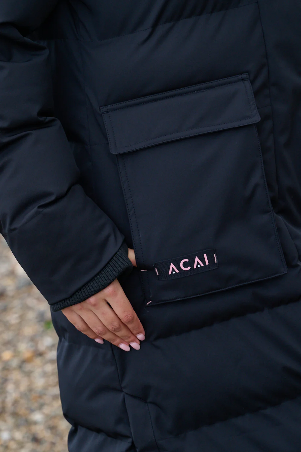 Cocoon Longline Coat - Black - Image 6