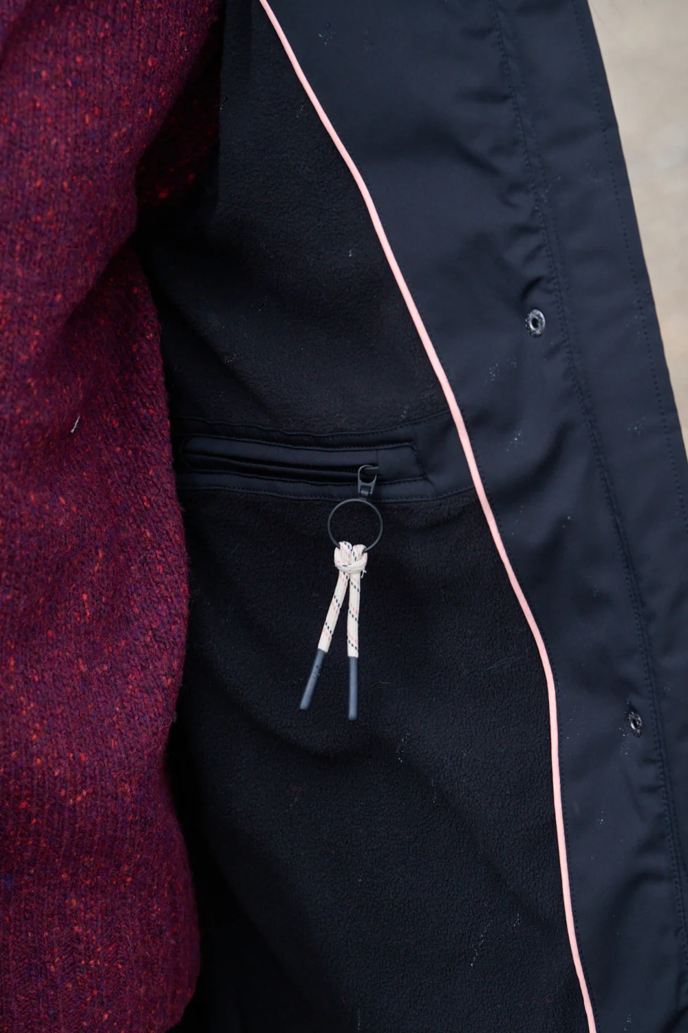 Cocoon Longline Coat - Black - Image 7