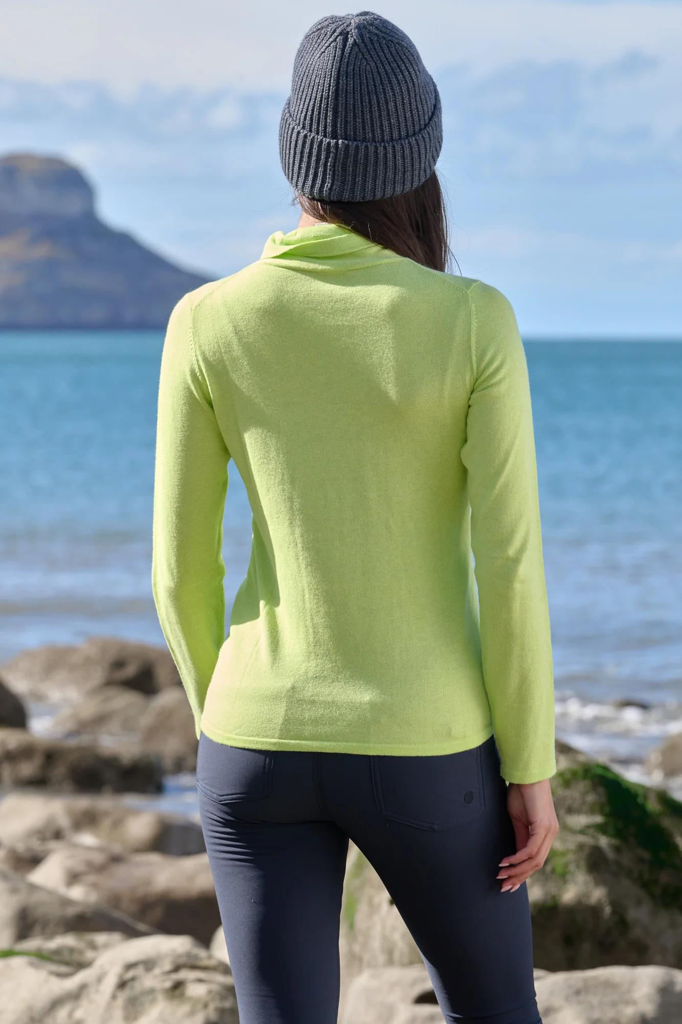 Conscious Knitted Turtle Neck - Limeade - Image 4