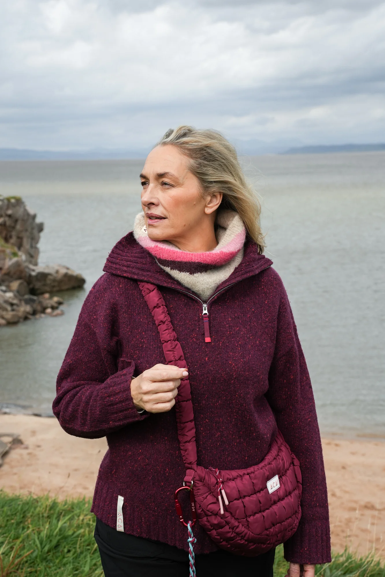 Dawn Mist Snood - Cabernet - Image 4