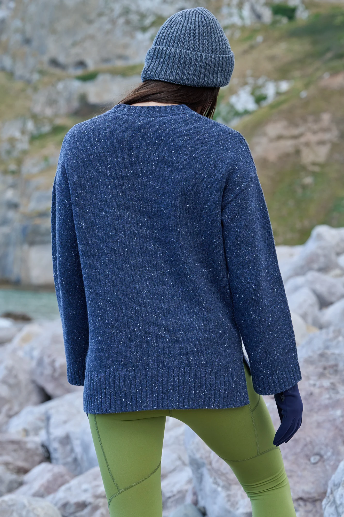 Dusk Crew Neck Knitted Jumper - Deep Navy - Image 8