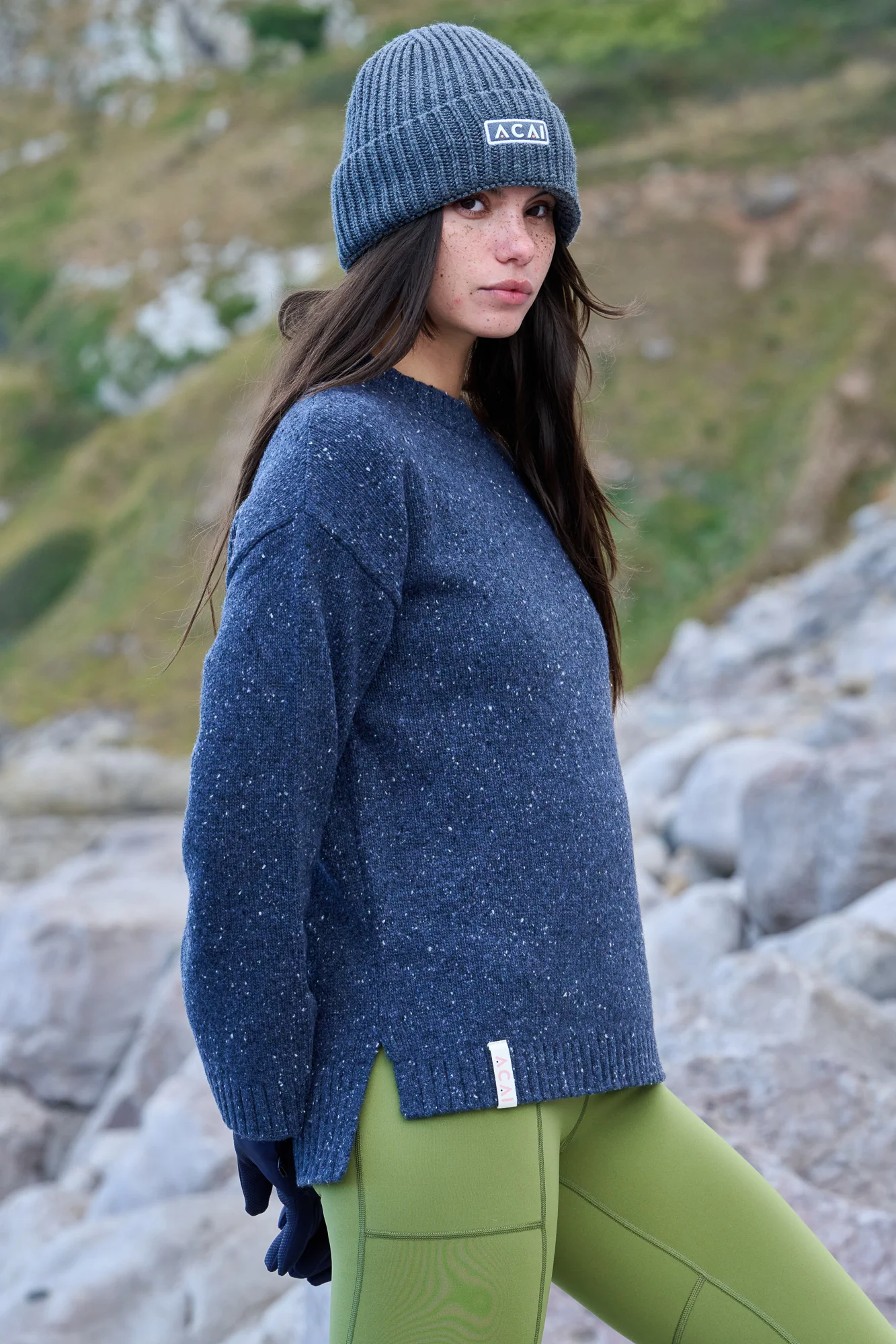 Dusk Crew Neck Knitted Jumper - Deep Navy - Image 9