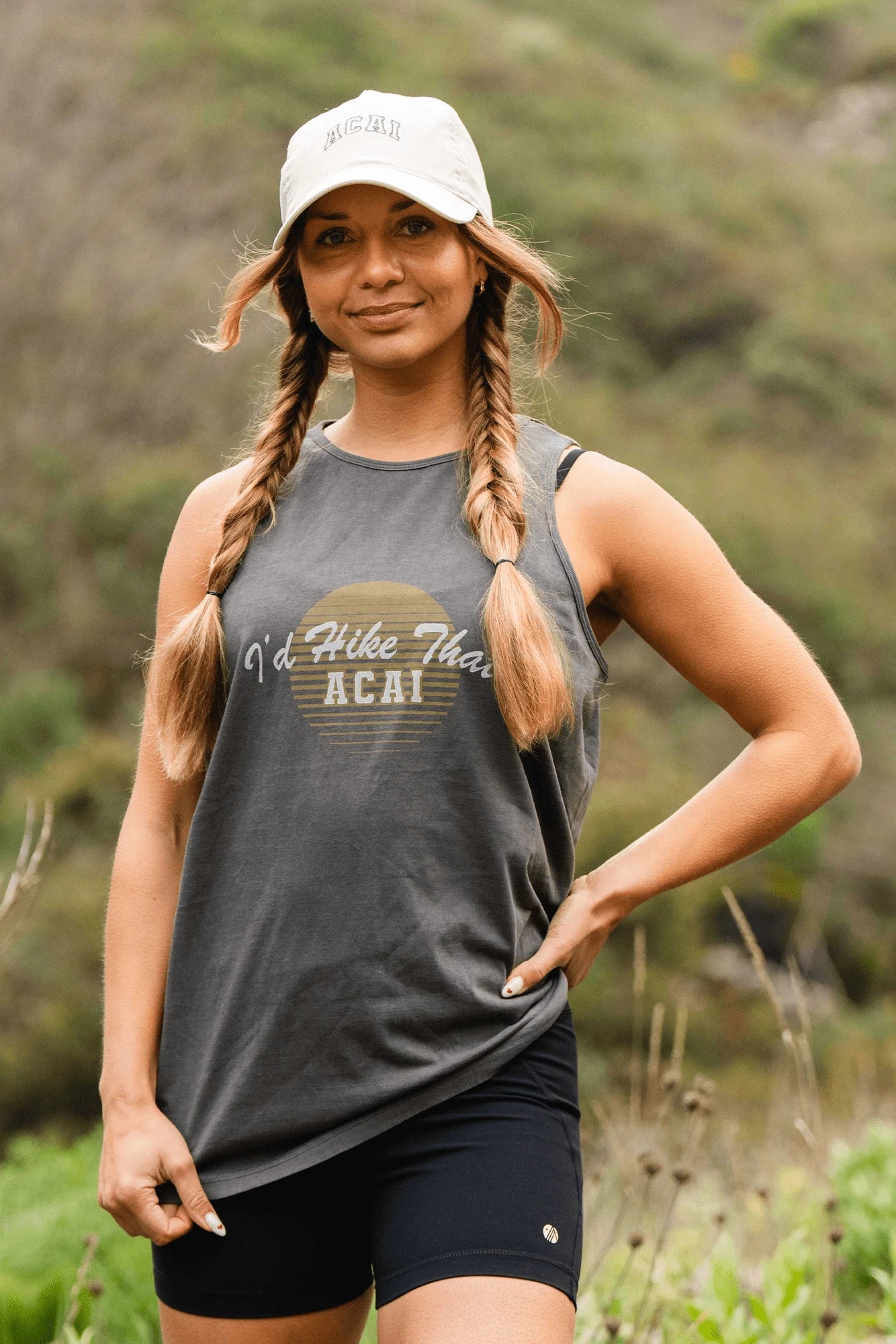 I'd Hike That Graphic Tank - Washed Black - Image 2