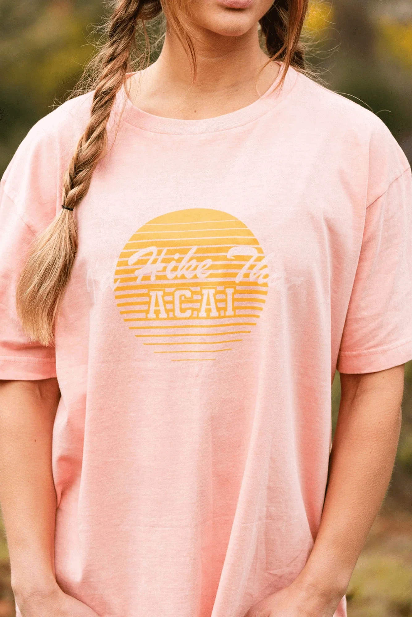I'd Hike That Graphic Tee - Dusky Pink - Image 2