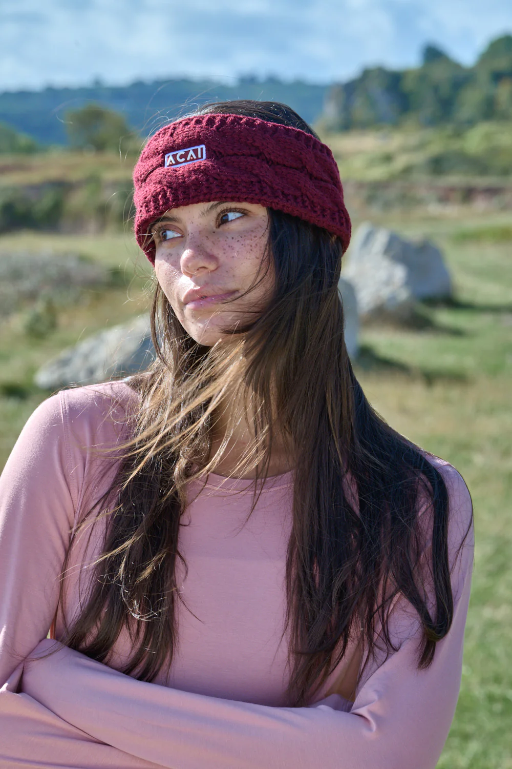 Knitted Headband - Cabernet - Image 2
