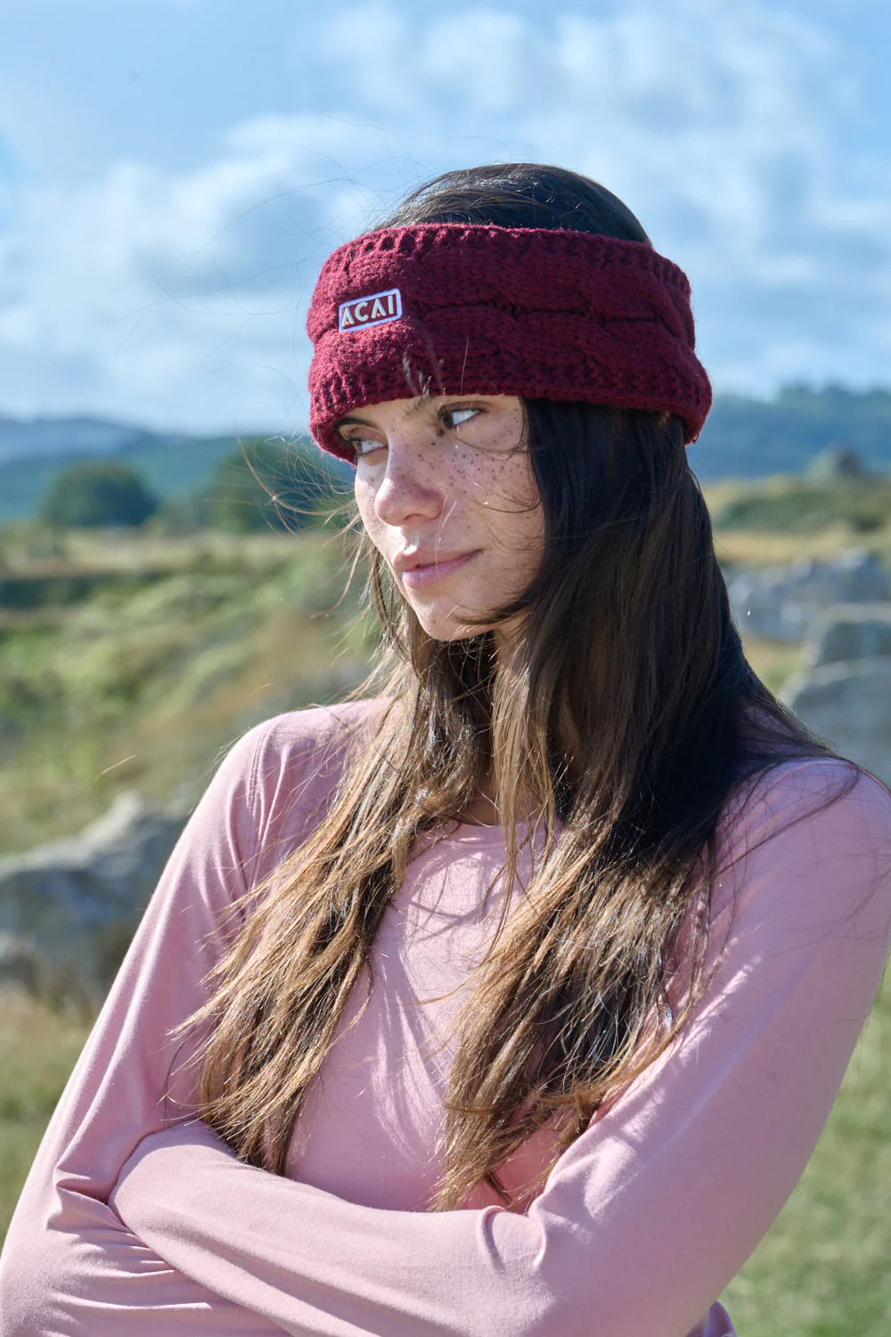 Knitted Headband - Cabernet - Image 3