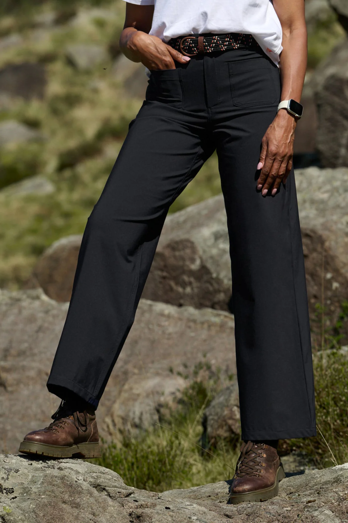 MAX Stretch Straight Outdoor Trousers - Black