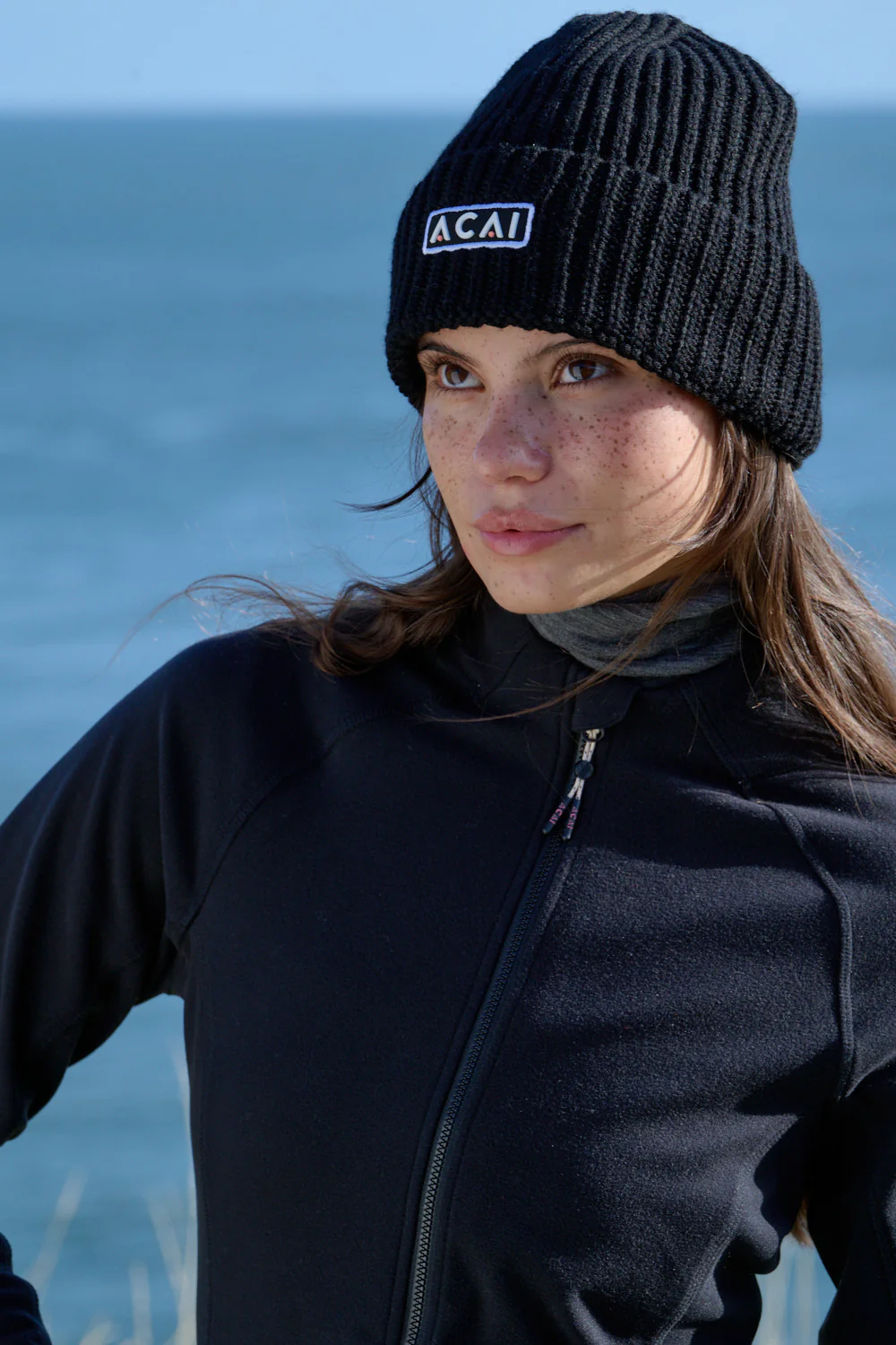 Merino Wool Beanie - Black - Image 2