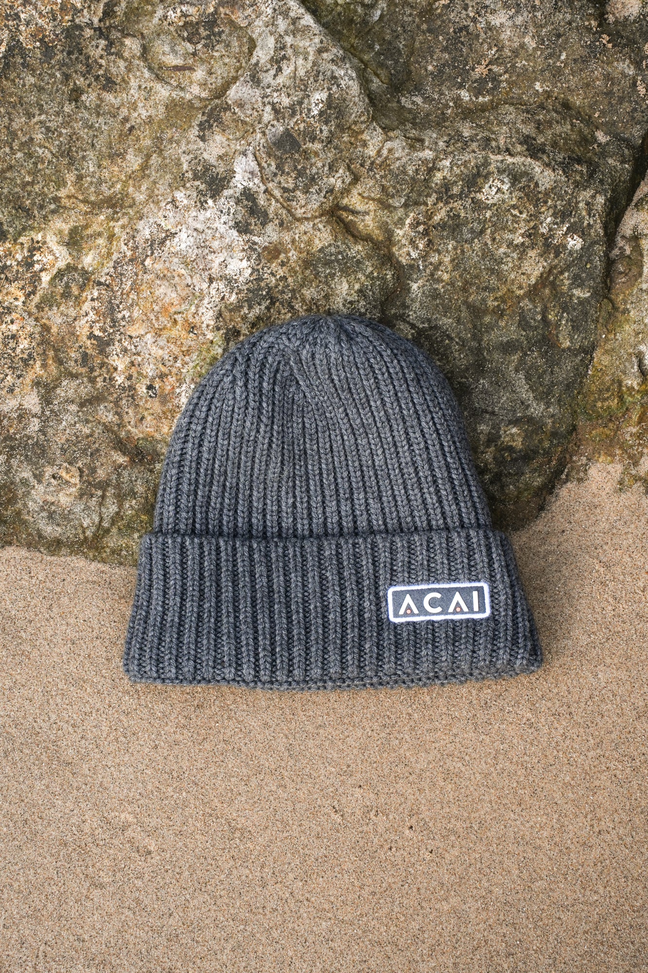 Merino Wool Beanie - Grey Marl - Image 2
