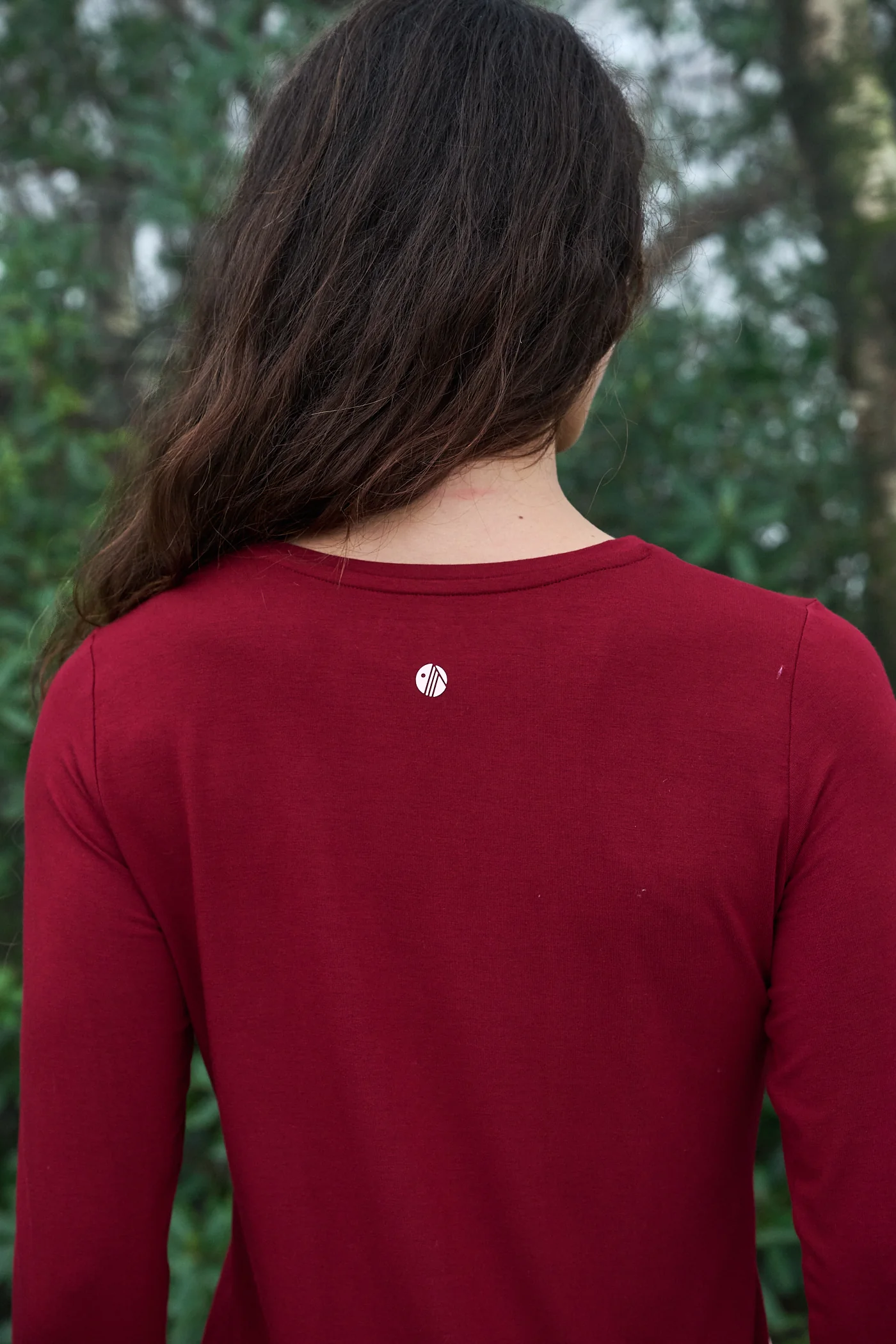 On The Go Bamboo Long Sleeve Tee - Cabernet - Image 6