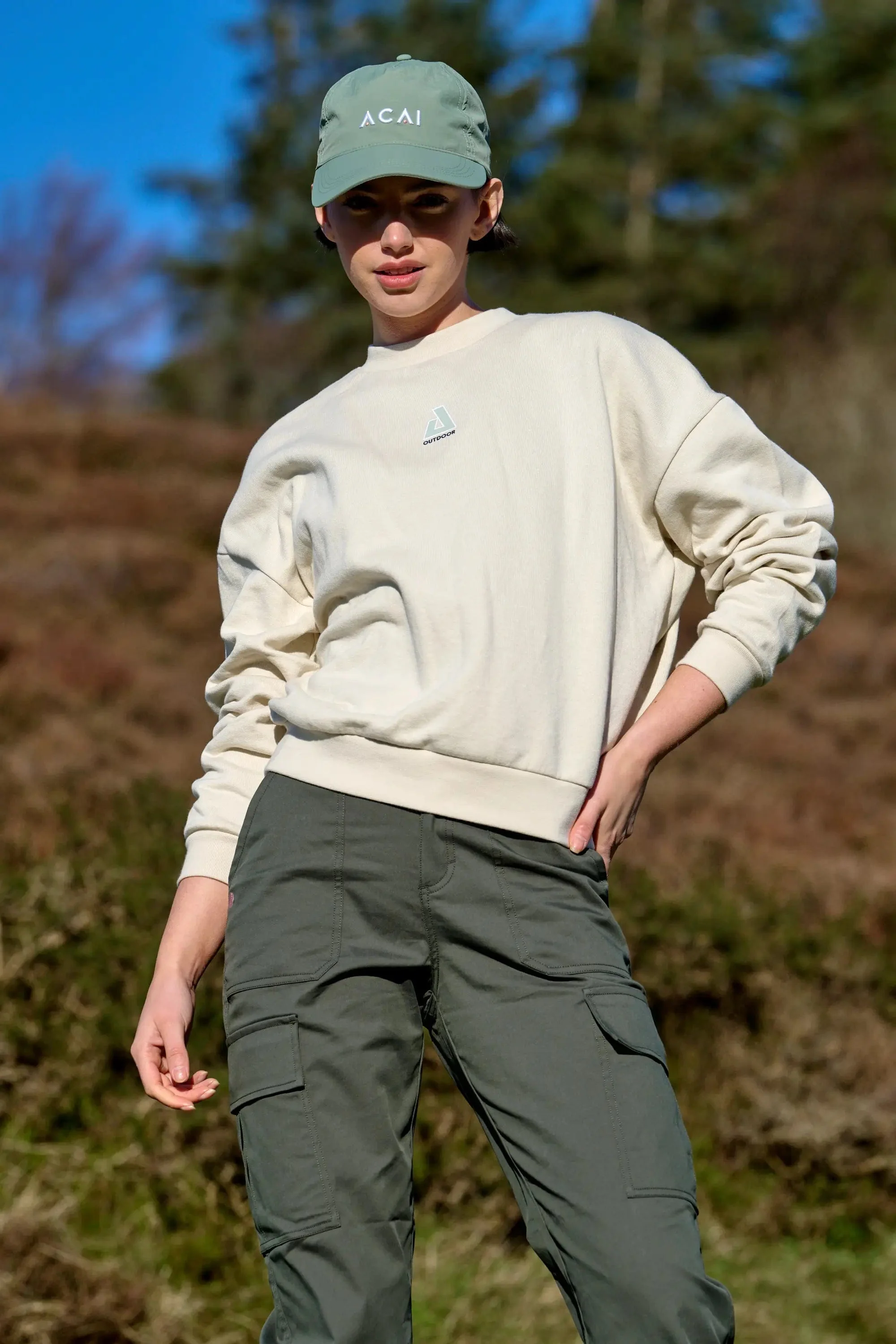 Retreat Crew Neck Sweatshirt - Oatmeal - Image 7