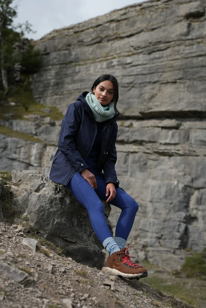 Shower Resistant Softshell Leggings - Twilight Blue - Image 3