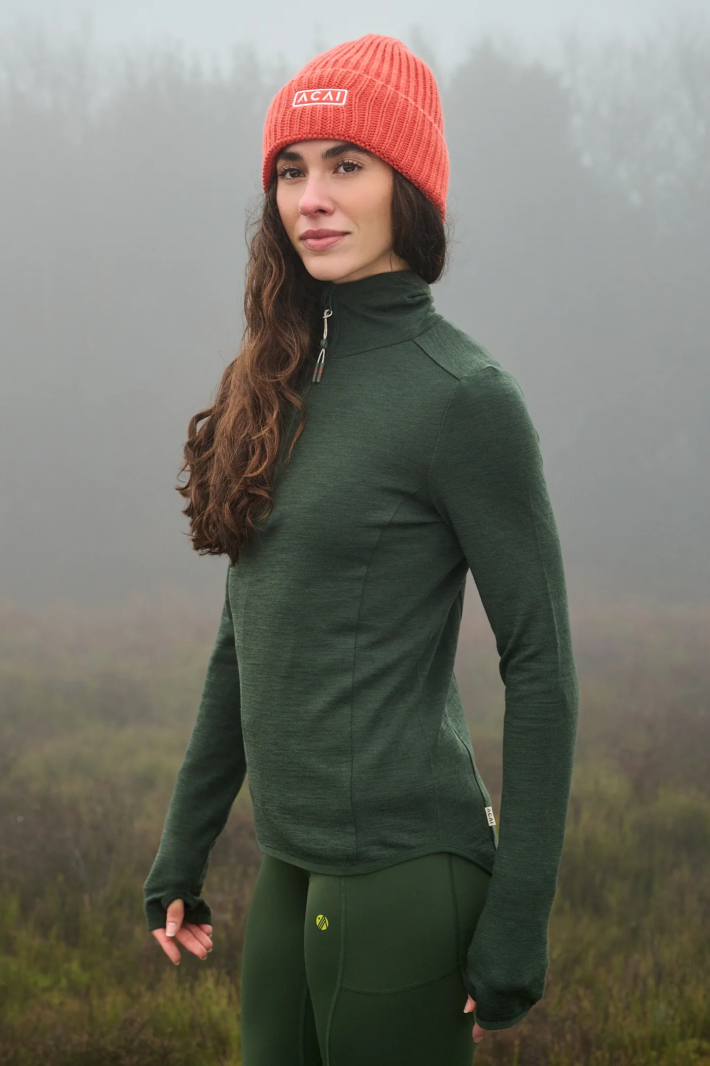 Thermobase Quarter Zip - Woodland Green - Image 9