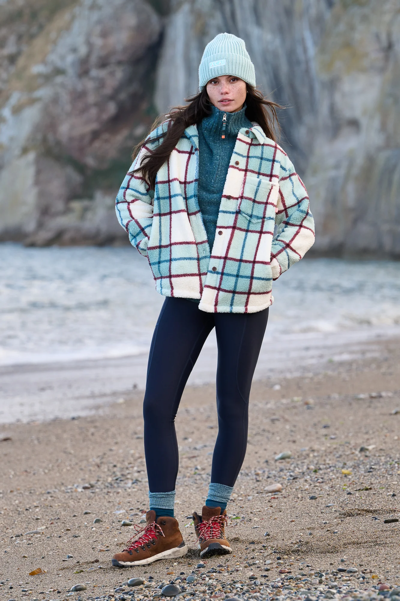 Wildwood Quarter Zip Knitted Jumper - Wild Fern - Image 3